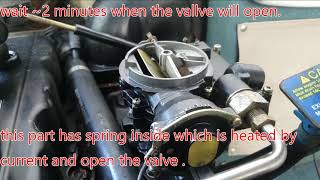 How to start MerCruiser MCM 30  Carburetor heat up [upl. by Herald]