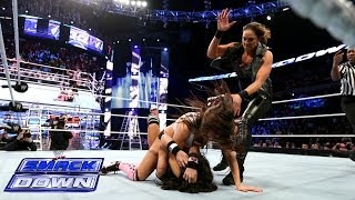 The Bella Twins vs AJ Lee amp Tamina Snuka SmackDown Dec 13 2013 [upl. by Daeriam]