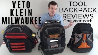 Veto Pro Pack vs Klein vs Milwaukee  Service Tool Backpack Review [upl. by Kallista]