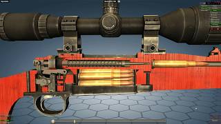 HOW BOLT ACTION RIFLE WORKS REMINGTON 700 MECHANISM [upl. by Sells328]