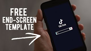 TIKTOK END SCREEN  DOWNLOAD THIS TEMPLATE [upl. by Michel]