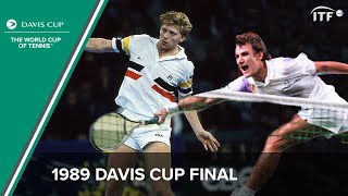 Boris Becker vs Mats Wilander  1989 Davis Cup Final [upl. by Gintz131]