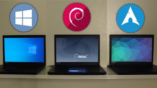 Windows 10 vs Debian vs Arch Linux EndeavourOS  Speed Test [upl. by Ellegna]