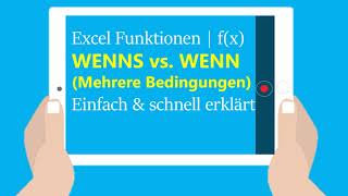 Excel WENNS mehrere Bedingungen gibt Wenn vs WENNS Funktion Beispiel  Alternative [upl. by Alihs139]