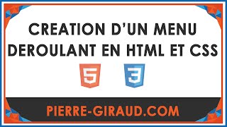 Création dun menu déroulant en HTML et en CSS [upl. by Mccafferty525]