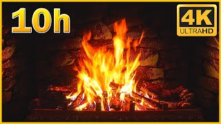 Fireplace 10 Hours 4K No Ads 🔥 [upl. by Yrgoerg]