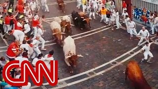 Run with the bulls in Pamplona  360 Video [upl. by Bern]