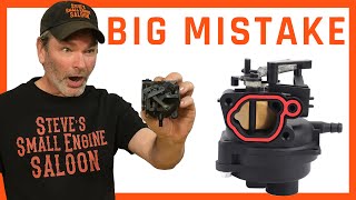 Dont Make This Mistake On A Lawnmower Carburetor [upl. by Yzus]