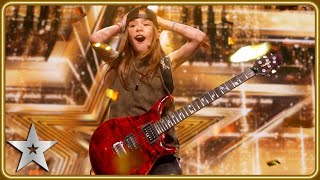 GOLDEN BUZZER winner Olly Pearson rocks with QUEEN guitar solo  Auditions  BGT 2025 [upl. by Tower]