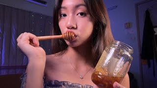 ASMR  Honeycomb  Sticky Satisfying Sounds [upl. by Etnahs]