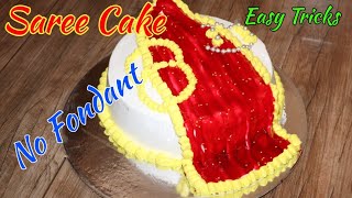 Saree Theme Cake Whipping Cream Cake Reenas Kalavara [upl. by Dorsy]