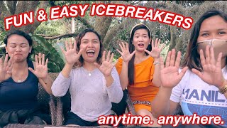 FUN AND EASY ICEBREAKERS YOU CAN PLAY ANYTIME ANYWHERE 2021 Simple Energizers for Groups Part 1 [upl. by Viridis943]