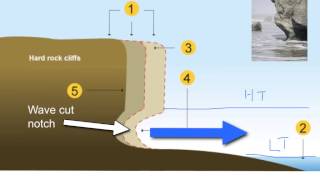 Cliffs and Wavecut platforms [upl. by Zelde]