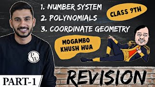 Maths Revision  Part 1  Number System  Polynomials  Coordinate Geometry  Class 9  NCERT [upl. by Keppel]