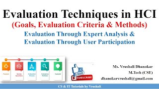 HCI 55 Evaluation Techniques  Evaluation Criteria with Examples [upl. by Iver]