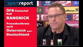 Ralf Rangnick ÖFB Teamchef  die Pressekonferenz nach dem Sieg gegen Deutschland [upl. by Omero]