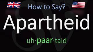 How to Pronounce Apartheid CORRECTLY Meaning amp Pronunciation [upl. by Eelnyl492]