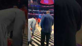 Tacko Fall and Shaquille ONeal Dap Up  NBA All Star Weekend 2020 [upl. by Krysta]