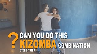 Full Kizomba Dance Combination  Step by Step  with Beautiful Dip [upl. by Jobyna698]