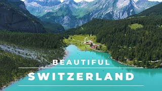 Beautiful Switzerland by drone in 4k  Aerial footage of famous places in Switzerland [upl. by Bouldon]