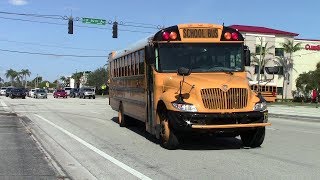 Palm Beach District Schools buses and Private Operators school bus action 2018 [upl. by Nnel363]