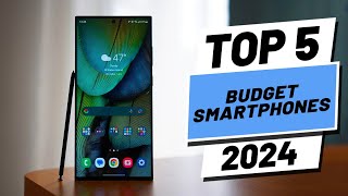 Top 5 BEST Budget Smartphones in 2024 [upl. by Aitropal58]