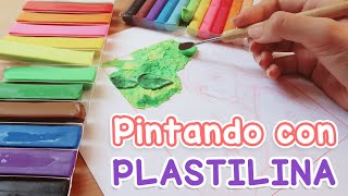 Pintando con plastilina ðŸ˜„  Plastiasdf [upl. by Ferriter]