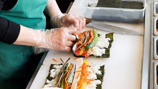 Kimbap  Gimbap Korean Rice Roll  Korean Street Food [upl. by Nwahs957]