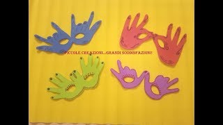 Maschere di Carnevale per bambini  DIY  Tutorial  EllediLaura [upl. by Nnayllas]