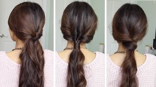 Running Late Ponytail Hairstyles  Hair Tutorial [upl. by Gavrila]