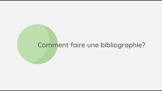 Comment faire une bibliographie [upl. by Reis]