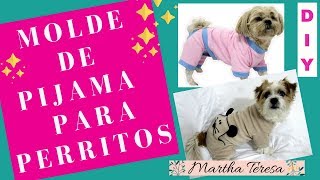 COMO HACER UN MOLDE O PATRÓN PARA PIJAMA DE PERRITOS [upl. by Einnej]