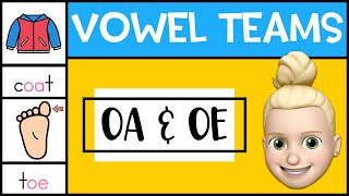 OA and OE Vowel Teams  OA and OE Digraphs  Phonics for Kids [upl. by Neltiak]