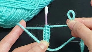 Amazing Woolen Flower Craft Idea with Cotton buds  Hand Embroidery Flower Design Trick Sewing Hack [upl. by Krakow812]