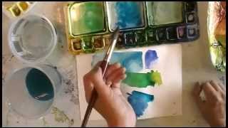 Creating Dynamic Watercolors Using Phthalo Blue [upl. by Larok244]