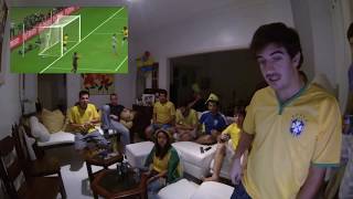 Germany 7 x 1 Brazil with Brazilians Reaction to goals [upl. by Nnayrrehs]