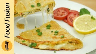 Folded Chicken Cheese Paratha Recipe By Food Fusion [upl. by Jacinda]