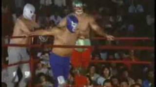 Mil Mascaras Blue Demon amp El Santo [upl. by Ennovyahs595]