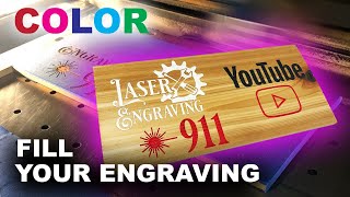 ENGRAVING WITH COLOR😜HOW TO COLOR FILL YOUR ENGRAVING LIKE A BOSS🐱‍👤 [upl. by Aundrea]