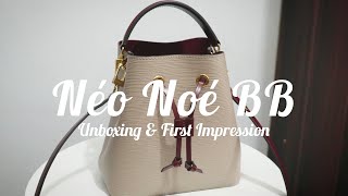 Louis Vuitton Neo Noe BB Epi Galet Unboxing First Impression amp Tryon  Comparison w Alma BB  PH [upl. by Laeira]