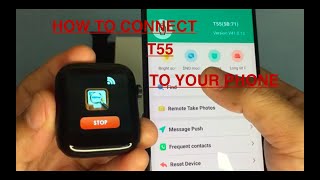 How To Connect T55 Smart Watch To Phone Using FITPRO APP [upl. by Dygall741]