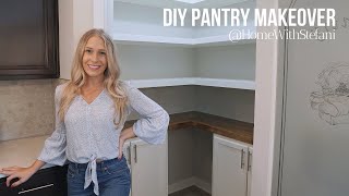 DIY Pantry Makeover  Home With Stefani [upl. by Olrac]