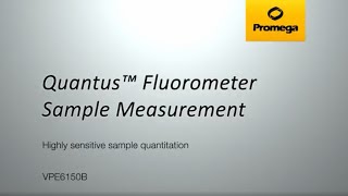 Quantus™ Fluorometer  Sample Measurement [upl. by Adnirual]