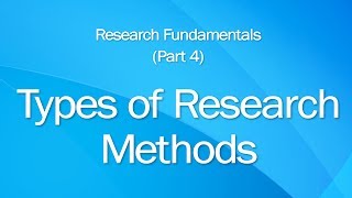 4 Types of Research Methods [upl. by Kimitri897]