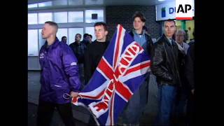 IRELAND DUBLIN ENGLISH SOCCER HOOLIGANS ON RAMPAGE [upl. by Etnahs193]