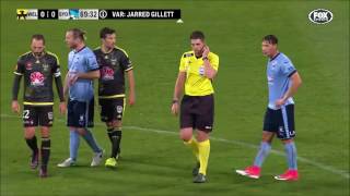 Video Assistant Referee used for the first time in the ALeague [upl. by Elleon]