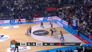 Will Hatcher What a game what an ending Partizan NIS  Cedevita 2532017 [upl. by Ahsikan]