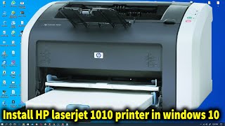 How To Install HP laserjet 1010 printer Driver in windows 10 [upl. by Agna420]