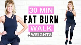 30 Minute FAT BURNING Walking Workout For Women Over 50 [upl. by Aneekahs]