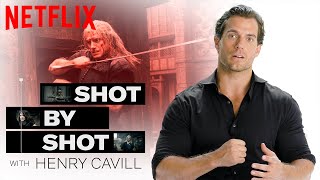 Henry Cavill Breaks Down The Blaviken Fight Scene Shot By Shot  The Witcher  Netflix [upl. by Yrahca]